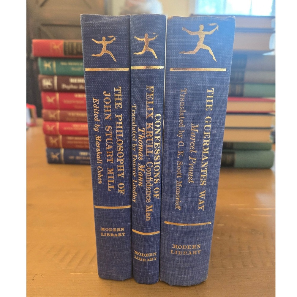 Modern Library Hardcover (3) Book Set Proust Mann Mill Vintage Classics